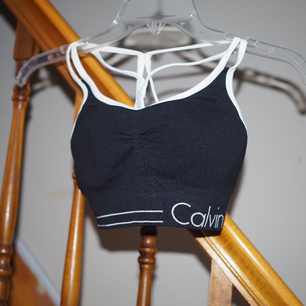 Calvin Klein sports bra black white lingerie